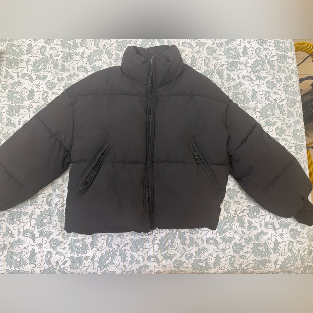 Black puffer jacket